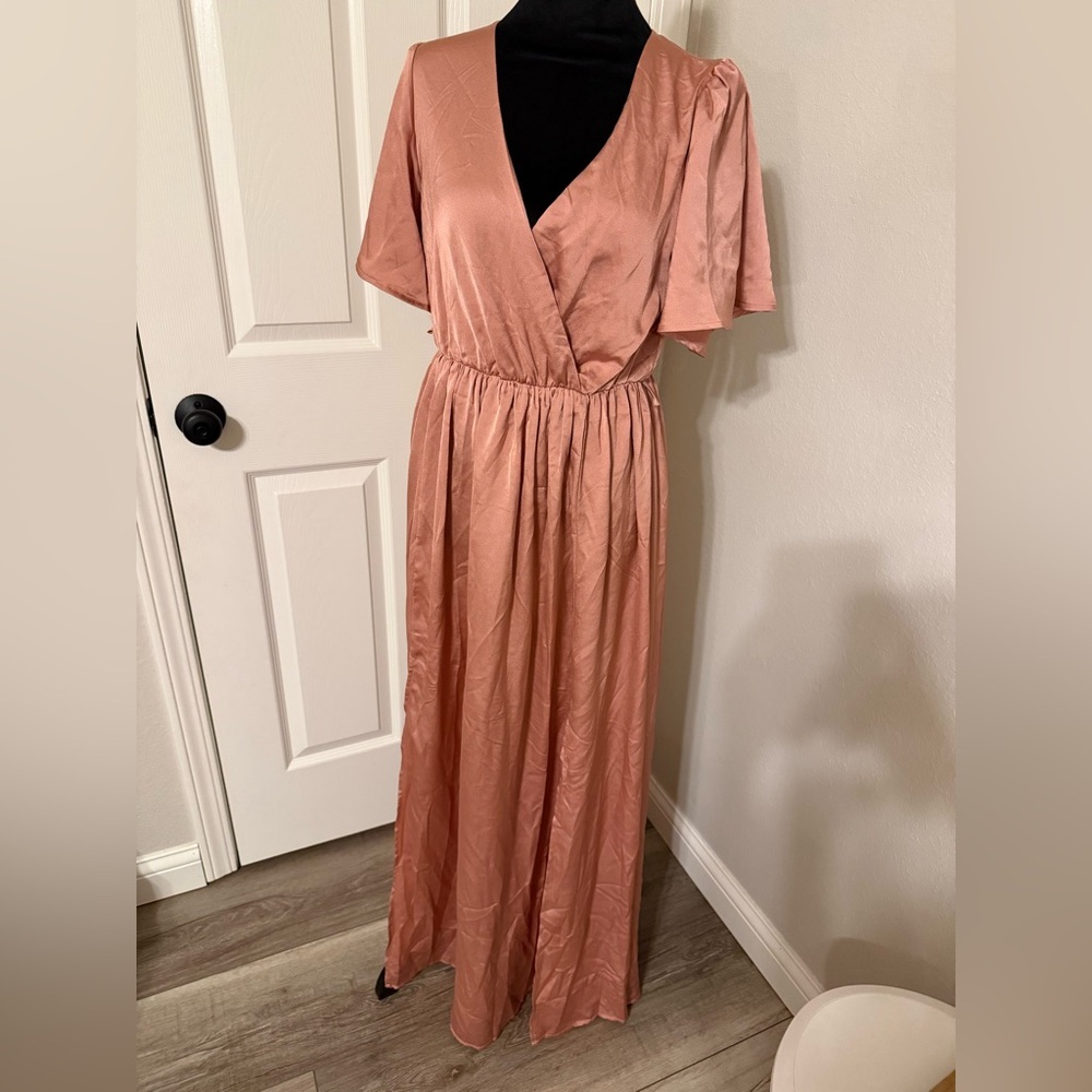 Baltic Born Rosewood Satin Maxi Dress - Picture 2 of 6